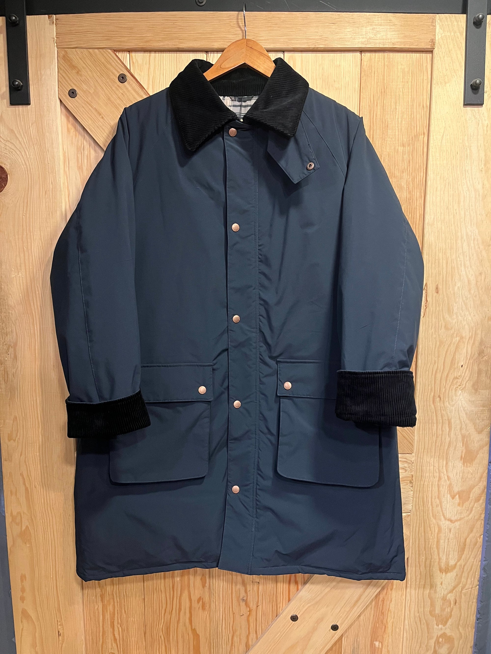 Navy  cordoroy puffer coat